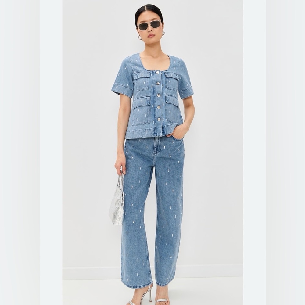 Chic Blue Wide Leg Jeans